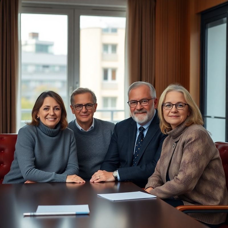 Portret multi-generațional într-o sală de întâlnire luminoasă